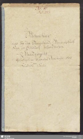 Beschreibung eines bey dem Berggebäude Himmelsfürst Fdgr: zu Erbisdorf befindlichen Handgoepels - 17.7020 4.