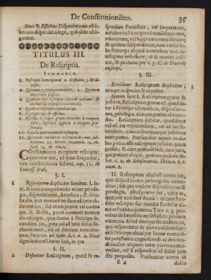 Titulus III. De Rescriptis.