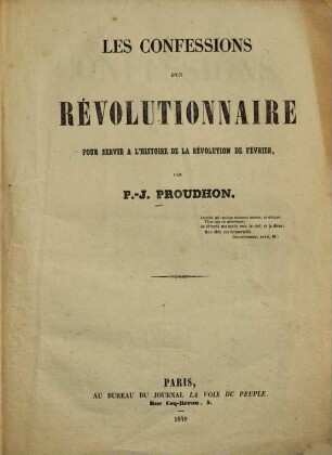 Les confessions d'un révolutionnaire : pour servir à l'histoire de la révolution de février