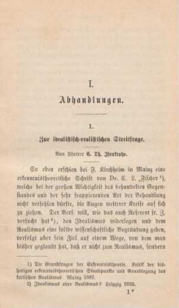 3-33 Zur idealistisch-realistischen Streitfrage
