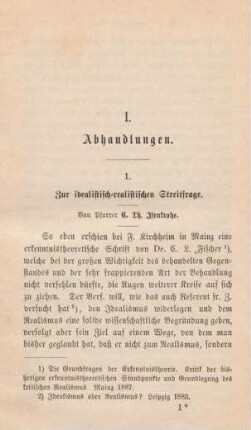 3-33 Zur idealistisch-realistischen Streitfrage
