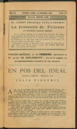 1923007275: En pos del ideal : novela inédita
