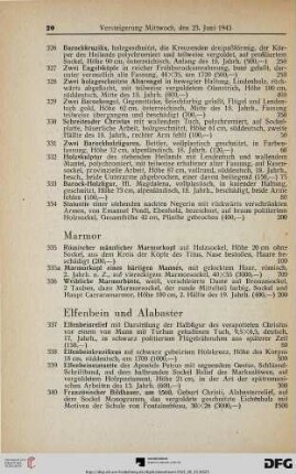 Elfenbein und Alabaster (Nr. 337-341)
