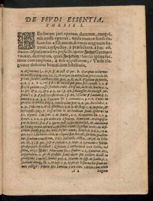 De Feudi Essentia.
