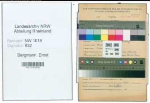 Entnazifizierung Ernst Bergmann , geb. 20.04.1907 (Zollbeamter)