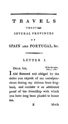 LETTER I. - Hilsea Barracks, July 5, 1780.