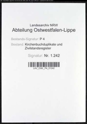 Kirchenbuchduplikat der evangelisch-reformierten Landgemeinde Iserlohn (GHT 1860). (Gemeinde: Iserlohn, evangelisch-reformierte Landgemeinde)