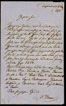 5-10-2-6.0000: Boser, Friedrich, Genremaler; diverse Schreiben ff.: Autographensammlung