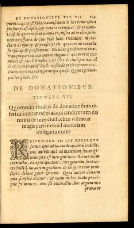 De Donationibus Titulus VII.