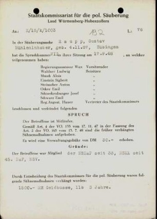 Raupp, Gustav