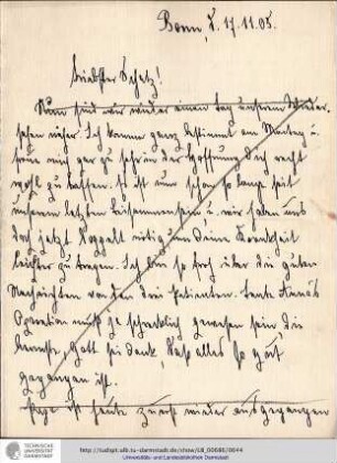 Brief vom 17.11.1905