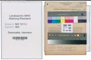 Entnazifizierung Hermann Dreimueller , geb. 26.12.1903 (Milchverteiler)
