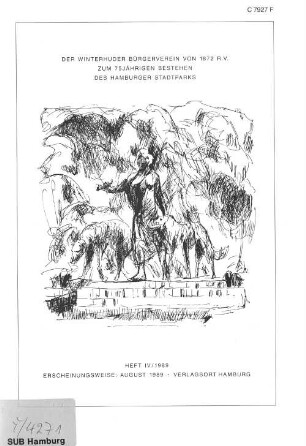 Heft IV / August 1989 : Zeitschrift des Winterhuder Bürgervereins