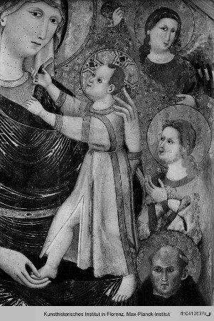 Maestà mit den heiligen Paulus und Petrus Coelestin von