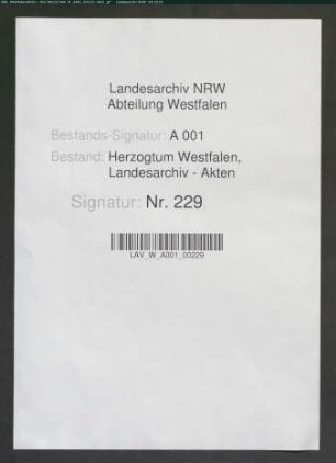 Register und Rechnung des Amtes Erwitte und Westernkotten