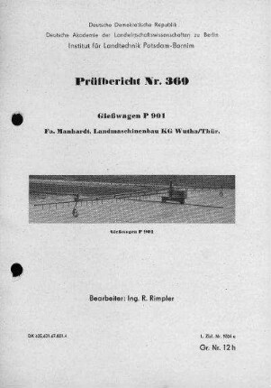 Gießwagen P 901