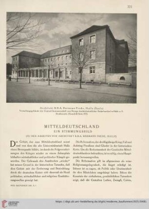 24: Mitteldeutschland : ein Stimmunggsbild : (zu den Arbeiten von Architekt B.D.A. Hermann Frede, Halle)