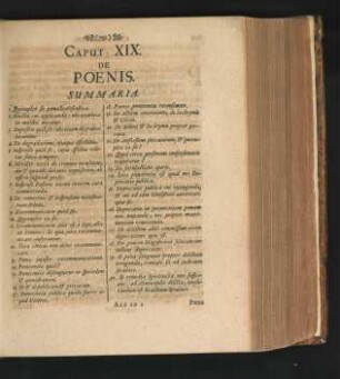 Caput XIX. De Poenis.