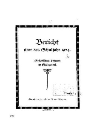 1924/25: Bericht ... - 1924/25