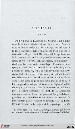 Chapitre VI: La frise