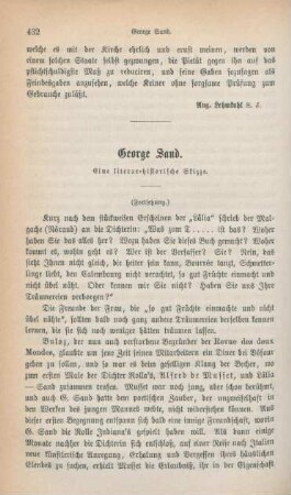 432-450 George Sand : eine literar-historische Studie (Fortsetzung)