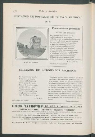 Certamen de postales de "Cuba y América." : (N°. 5)