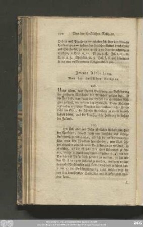 Zweyte Abtheilung. Von der christlichen Religion.