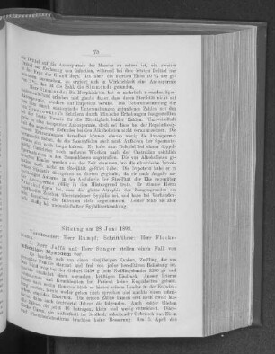 Sitzung am 28. Juni 1898.