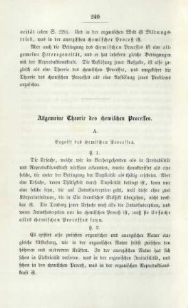 Allgemeine Theorie des chemischen Processes