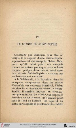 IV. Le charme de Sainte-Sophie