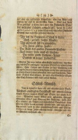 Schluß-Wunsch