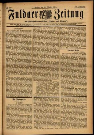 Ausgabe vom Freitag, den 19. Oktober 1894.