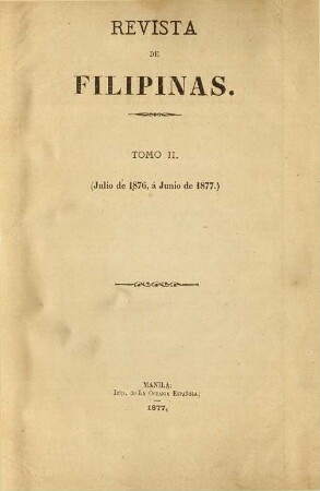 2.1876: Revista de Filipinas