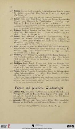 Päpste und geistliche Würdenträger (Nr.413-431)