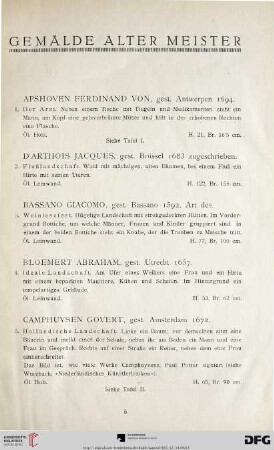Gemälde alter Meister (Nr. 1-26)