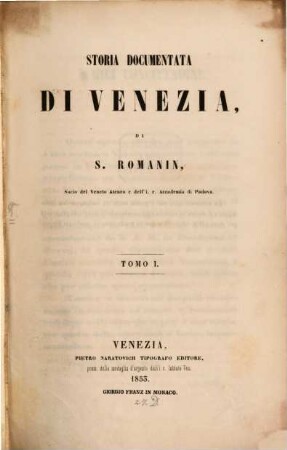 Storia documentata di Venezia, 1