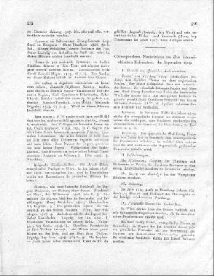 Correspondenz-Nachrichten aus dem österreichischen Kaiserstaat. Im September 1809.