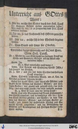 Vom Heiligen Tauff.