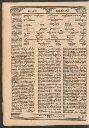 Tabula alphabetica.