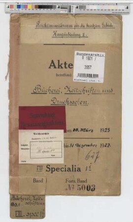 Bücherei, Zeitschriften und Drucksachen