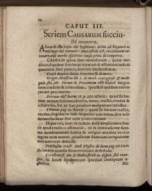 Caput III. Seriem Causarum succincte enumerat.