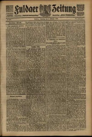 Zweite Ausgabe vom Dienstag, den 06. Oktober 1908.