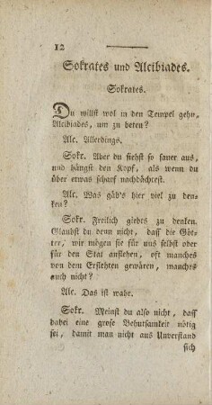 Sokrates und Alcibiades.