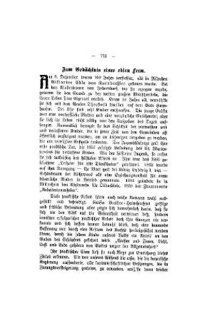 Zum Gedächtnis einer edlen Frau