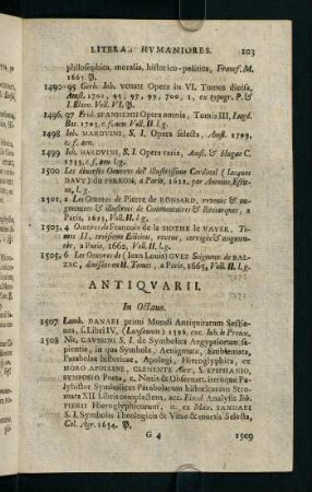 103-119, Antiquarii - Nummarii