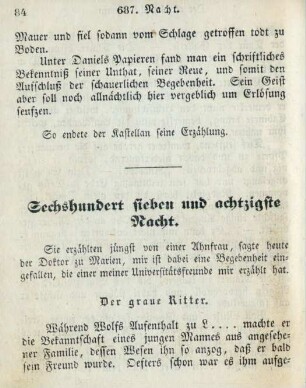 Sechshundert sieben und achtzigste Nacht