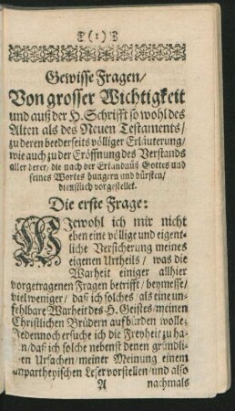 Die erste Frage - Die 10. Frage