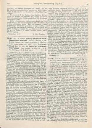 133-134 [Rezension] Müller, Konrad, Schellings Beziehungen zur alttestamentlichen Wissenschaft
