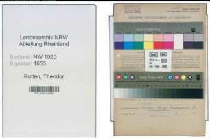 Entnazifizierung Theodor Rutten , geb. 16.04.1898 (Schlosser)