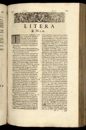 Litera [...] Mem.